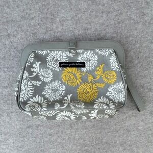 Petunia Pickle Bottom Diaper Wallet Clutch Grey Good Floral Embroidered
